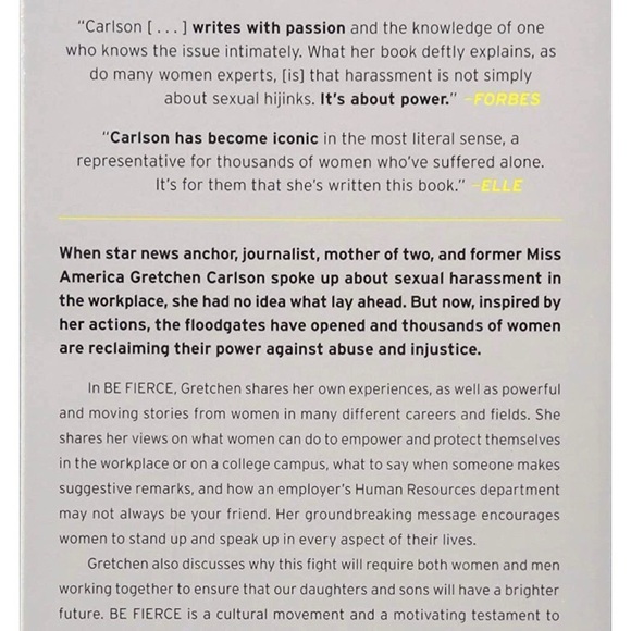 Be Fierce by Gretchen Carlson NWT - Picture 2 of 3